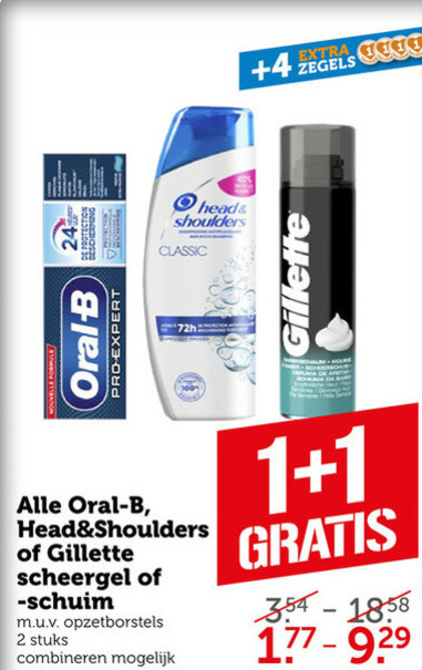 Oral-B   scheergel, shampoo folder aanbieding bij  Coop - details