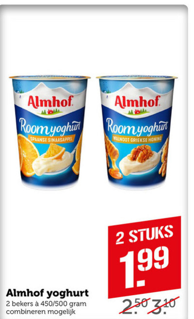 Almhof   vruchtenyoghurt folder aanbieding bij  Coop - details