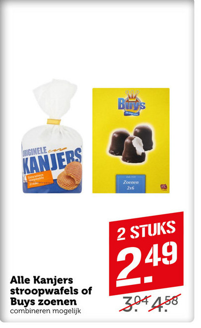 Kanjers   stroopwafels, koek folder aanbieding bij  Coop - details