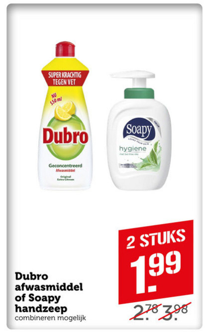 Dubro   afwasmiddel, handzeep folder aanbieding bij  Coop - details