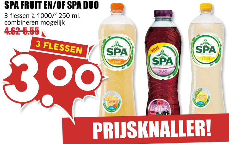 Spa en Fruit   fruitdrank folder aanbieding bij  MCD Supermarkt Basis - details