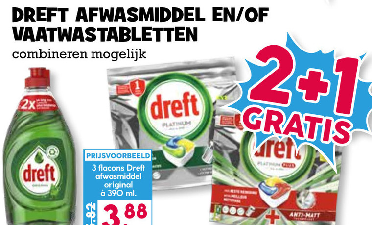 Dreft   vaatwasmiddel, afwasmiddel folder aanbieding bij  Boons Markt - details