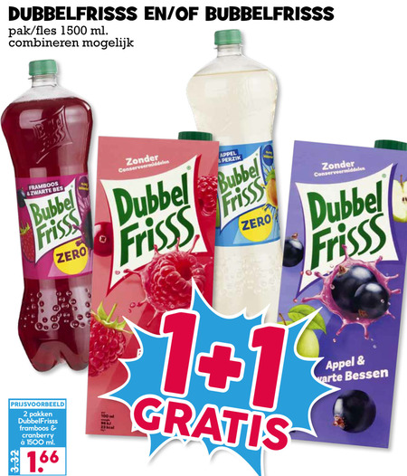 Bubbelfrisss   fruitdrank, frisdrank folder aanbieding bij  Boons Markt - details