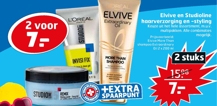 Elvive   haarverzorging, haargel folder aanbieding bij  Trekpleister - details