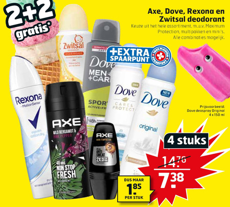 Axe   deodorant folder aanbieding bij  Trekpleister - details