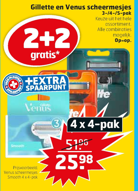 Gillette   scheermesjes, dames scheermesje folder aanbieding bij  Trekpleister - details