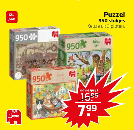 Jumbo   legpuzzel folder aanbieding bij  Trekpleister - details