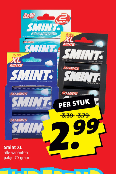 Smint   kauwgom folder aanbieding bij  Boni - details