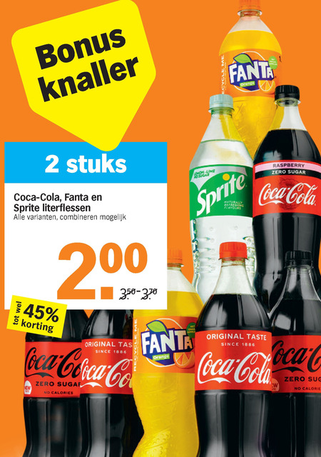 Sprite   frisdrank, cola folder aanbieding bij  Albert Heijn - details