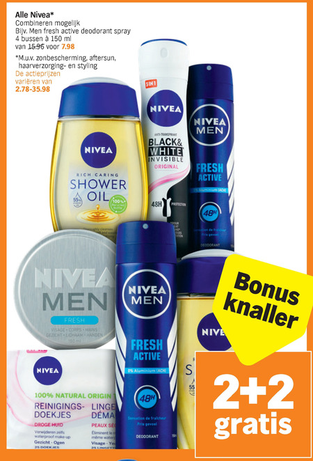 Nivea   douchegel, deodorant folder aanbieding bij  Albert Heijn - details