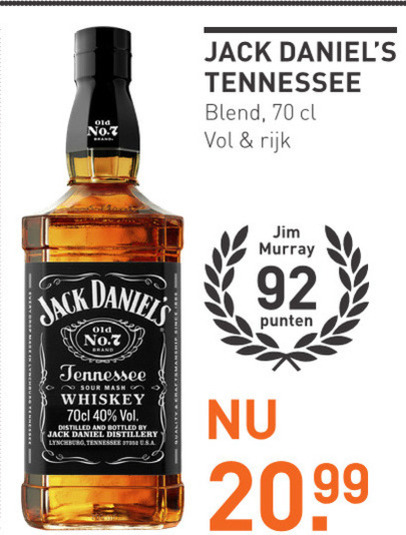 Jack Daniels   whisky folder aanbieding bij  Gall & Gall - details