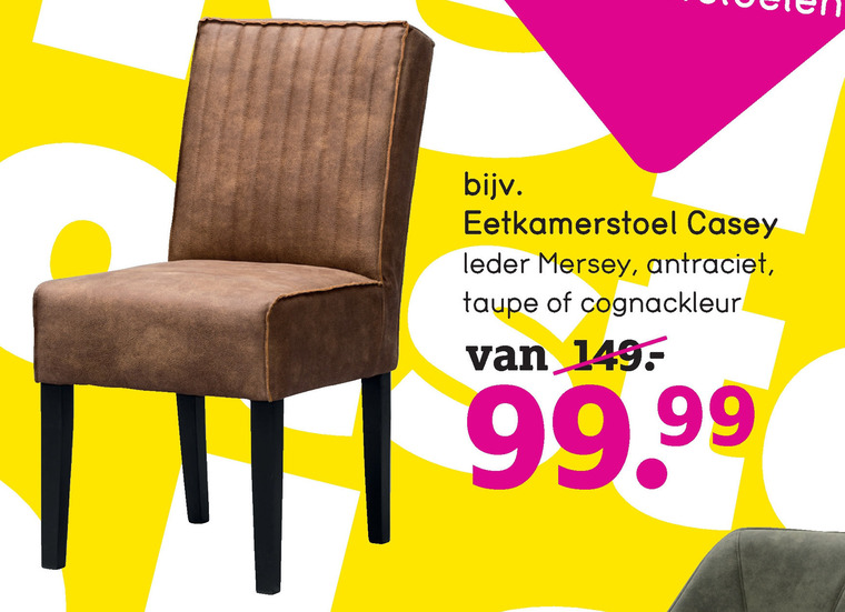 atmosfeer kloon Viool eetkamerstoel folder aanbieding bij Leenbakker - details