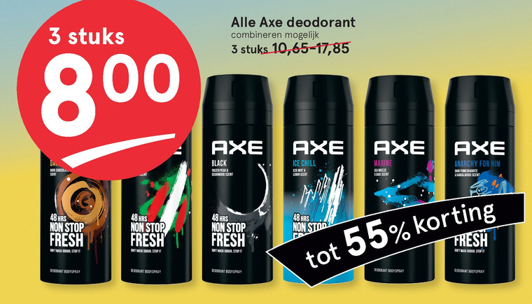 Axe   deodorant folder aanbieding bij  Etos - details