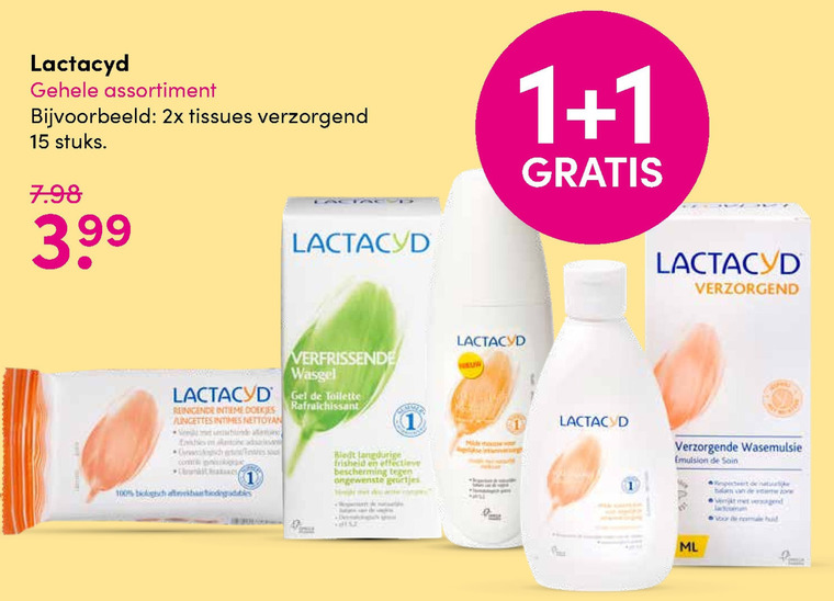 Lactacyd   dameshygiene folder aanbieding bij  DA - details