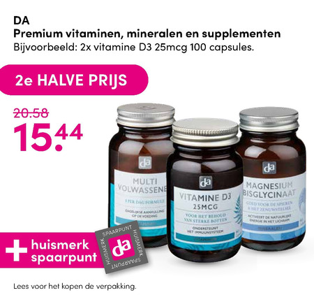 DA Huismerk   multivitaminen, voedingssupplement folder aanbieding bij  DA - details