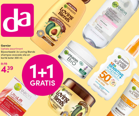 Garnier Skin Active   huidverzorging, haarverzorging folder aanbieding bij  DA - details