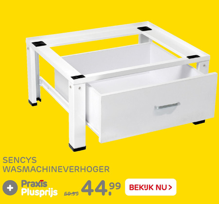 Sencys   wasmachineverhoger folder aanbieding bij  Praxis - details