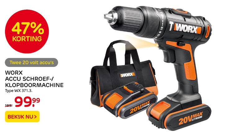 Worx   accuboormachine folder aanbieding bij  Praxis - details