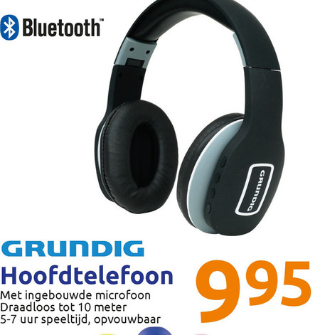 Grundig   koptelefoon folder aanbieding bij  Action - details