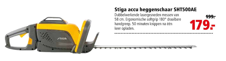 Stiga   heggenschaar folder aanbieding bij  Welkoop - details