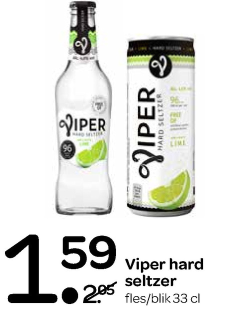 Viper   hard seltzer folder aanbieding bij  Spar - details