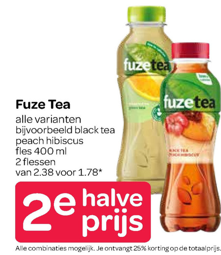 Fuze Tea   ice tea folder aanbieding bij  Spar - details