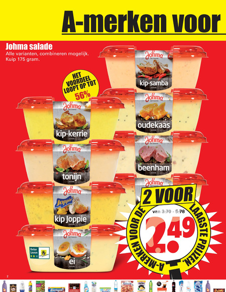 Johma   salade folder aanbieding bij  Dirk - details