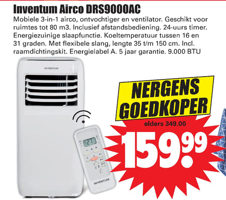 Inventum   airconditioner folder aanbieding bij  Dirk - details