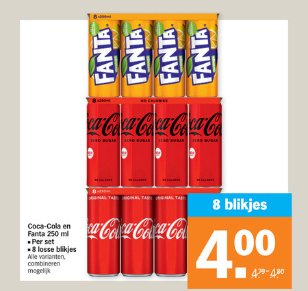 Fanta   frisdrank, cola folder aanbieding bij  Albert Heijn - details