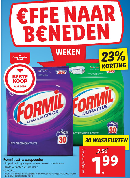 Formil   wasmiddel folder aanbieding bij  Lidl - details