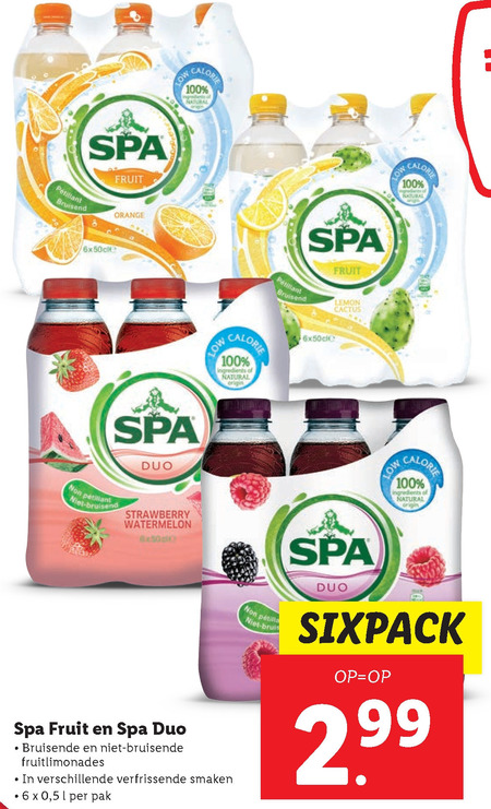 Spa en Fruit   fruitdrank folder aanbieding bij  Lidl - details