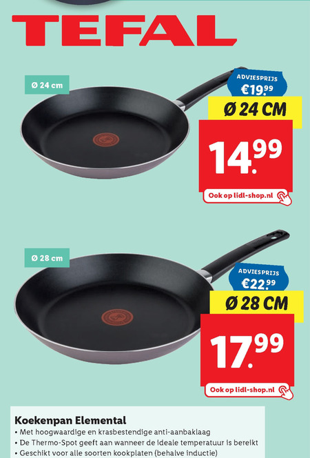 Tefal   koekenpan folder aanbieding bij  Lidl - details