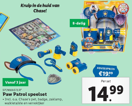 Paw Patrol   speelset folder aanbieding bij  Lidl - details