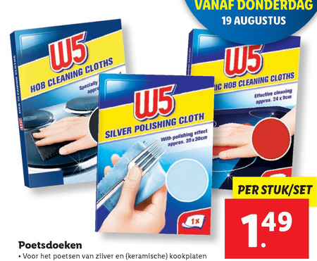 W5 zilverpoetsdoekje folder aanbieding bij -