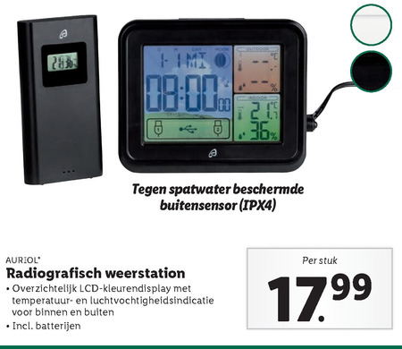 Auriol   weerstation folder aanbieding bij  Lidl - details