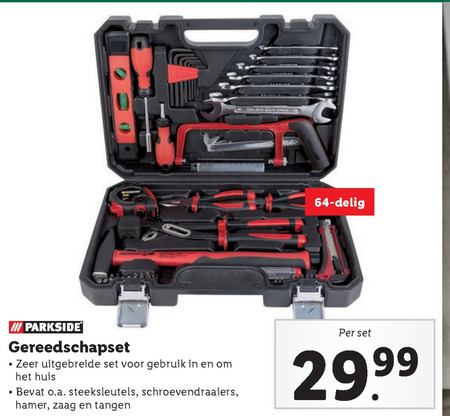 Parkside   gereedschapsset folder aanbieding bij  Lidl - details