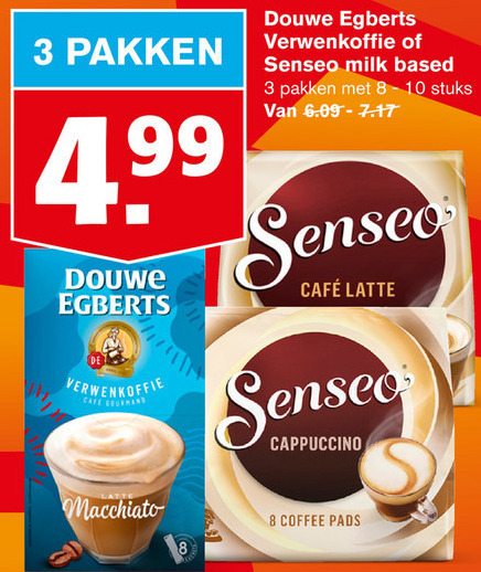 Douwe Egberts Senseo   koffiepad, oploskoffie folder aanbieding bij  Hoogvliet - details