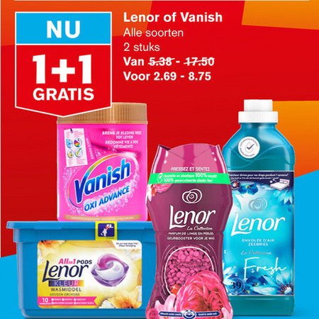 Vanish   vlekkenverwijderaar, wasmiddel folder aanbieding bij  Hoogvliet - details