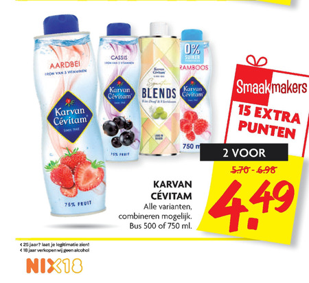 Karvan Cevitam   limonadesiroop folder aanbieding bij  Dekamarkt - details