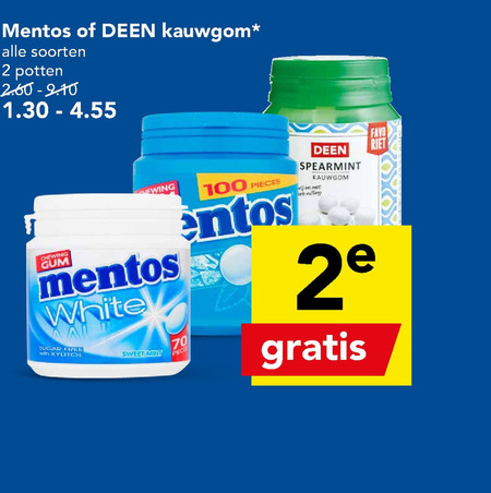 Deen Huismerk   kauwgom folder aanbieding bij  Deen - details