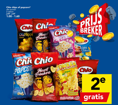 Chio   popcorn, chips folder aanbieding bij  Deen - details