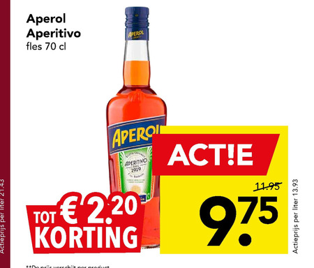 Aperol   aperitief folder aanbieding bij  Deen - details