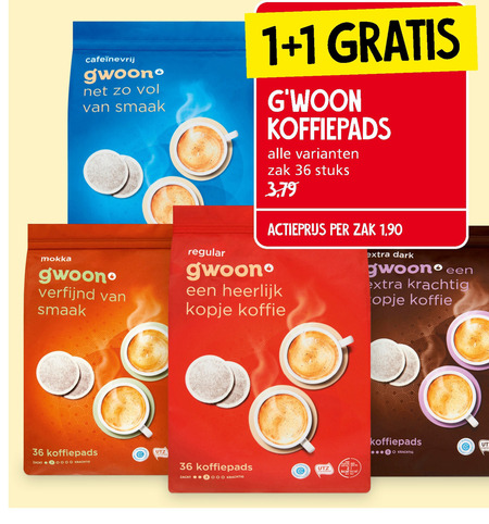 Gwoon   koffiepad folder aanbieding bij  Jan Linders - details