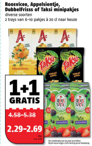 Roosvicee   fruitdrank folder aanbieding bij  Poiesz - details