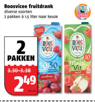 Roosvicee   fruitdrank folder aanbieding bij  Poiesz - details