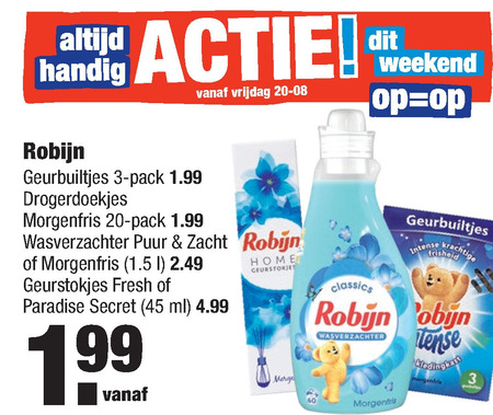 Robijn   geurbuiltje, wasverzachter folder aanbieding bij  Aldi - details