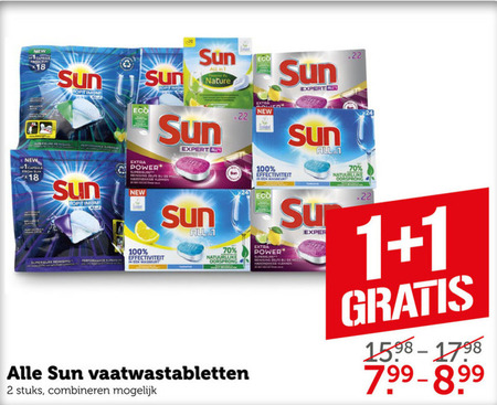 Sun   vaatwasmiddel folder aanbieding bij  Coop - details