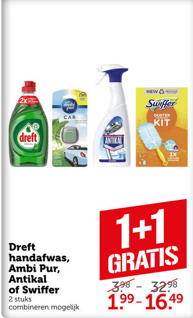 Swiffer   afwasmiddel, duster folder aanbieding bij  Coop - details