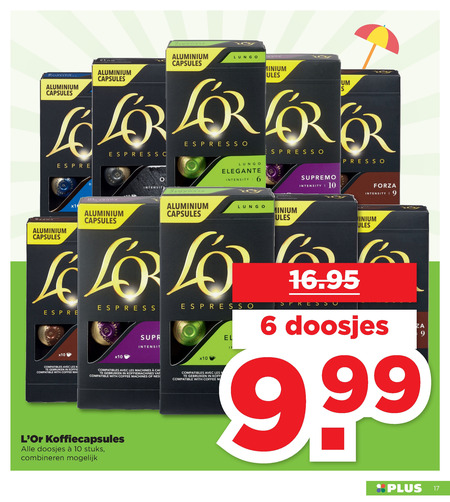 Douwe Egberts L Or   koffiecups folder aanbieding bij  Plus - details