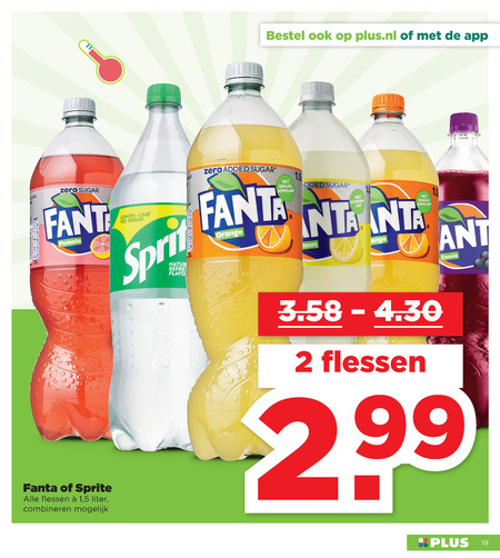 Fanta   frisdrank folder aanbieding bij  Plus - details